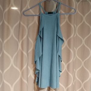 Suede-like fluttery tank top